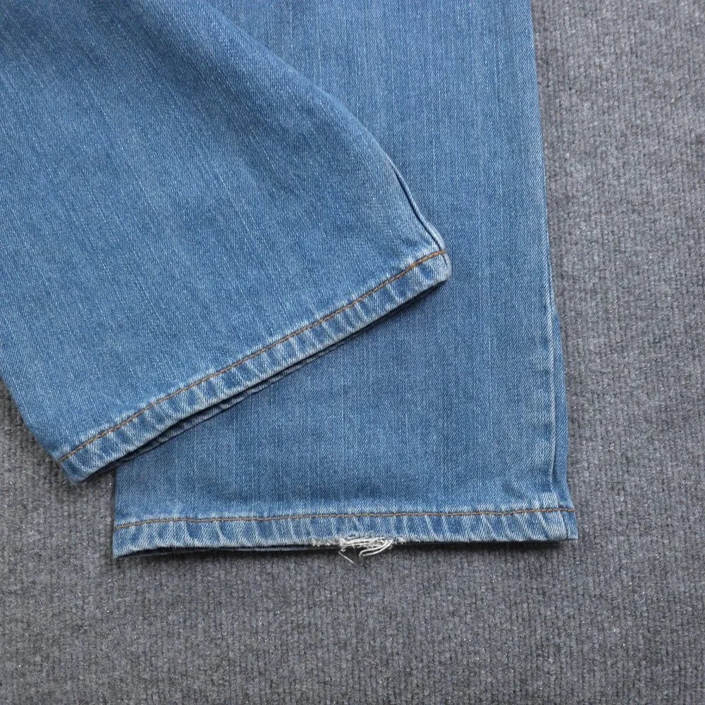 DKNY Jeans Mens 38X32 Blue Denim Straight Leg Mid Rise Cotton Casual Classic